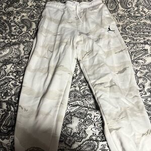 Jordan White Camouflage Sweatpants
